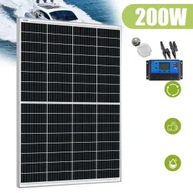 200w Saronic Ke200wwhite-1070 30a Watt Solar Panel Kit 195w Mono 12v Home Battery Charger For Rv Boat Caravan