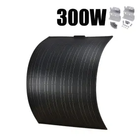 Ke300wff-980 Saronic 4pcs 12v 300w Flexible Solar Panel Kit With Brackets Home Battery Charger Refurbished