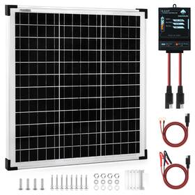 Saronic Kzq-50 50w 12v Solar Panel Monocrystalline High-efficiency For Rv Marine Refurbished