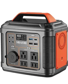 300w Sbaoh 752692689109 Portable Power Station 296wh Solar Generator Quick Charge / 110v Ac