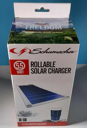 Sp-550 Schumacher 026666810890 Rollable Solar Charger 5.5 Watts For Smartphones Or Tablets