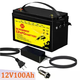 Scr12100332100a Screampower Rechargeable 12v 100ah Lifepo4 Lithium Battery Bms Solar Power Rv Camping Marine