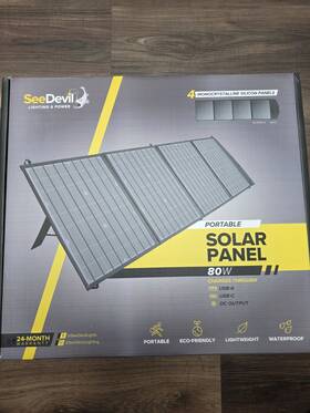 Seedevil Sd-sp80-g1 80w Portable Foldable Monocrystalline Solar Panel Waterproof Mc4 Dc