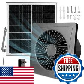 Shenvitaso B0fgv32c27 Solar Exhaust Fan Compact For Small Spaces Brushless Quiet 6 Inch Ventilation Ven