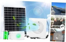Shenzhen Jinyouheng Technology Co. Ltd 6a-12v-20w Solar Powered Exhaust Fan W Rechargable 20w Panel 9.8 Inch