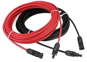 Solarwire9 Shihuani 10 Awg Solar Panel Extension Cable Pv Wire With/ Connectors Black Red 6mm X 9m