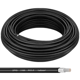 Shirbly 728040369368 Solar Panel Wire - 80ft Black Tinned Copper 10awg 6mm Pv Wir