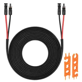 Shirbly 744759418685 Solar Panel Extension Cable - 25ft 8awg 10mm Wire Twin With Female