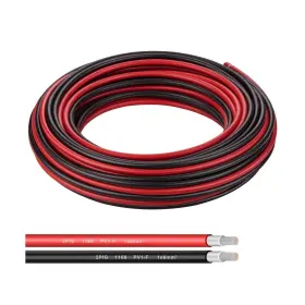B09xmlclbr Shirbly Solar Panel Wire - 50ft Black And Red Tinned Copper 10awg 6mm P