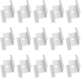Bo-emm565 Sing F Ltd 15pcs Aluminium End Clamps For Solar Panels 35mm Corrosion Resistant Mounting
