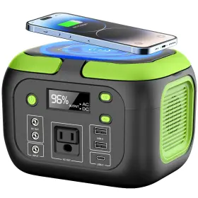 200w Sinkeu 645716648858 Power Station 155wh Camping Generator 42000mah Bank - Green
