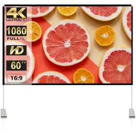 Sk-60-us Skerell Portable 60 Inch 16 9 4k Hd Outdoor/indoor Projector Screen With Stand Carry Bag