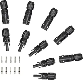 Ip68 Slocable 445056684645 Solar Panel Connector 6mm 10awg 1500v Waterproof 70a Pv Plug Tinned Copper
