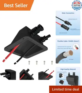 Slocable 774828887623 Solar Entry Gland Dual Cable Housing With 1ft 10awg Uv