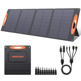Orange-et120w Sokiovola N-type 16bb 120w Portable Solar Panel For Ef/jackery/bluetti/anker Power Stat