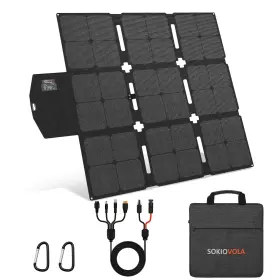 Sjso120 Sokiovola 120w Foldable Solar Panel With Mc-4 Connector Portable For Camp Inch
