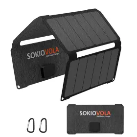 Sjso28 Sokiovola Upgraded 28w Portable Solar Panels Foldable Panel Usb-a Usb-c