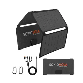Sjso50 Sokiovola Upgraded Foldable Solar Panel 50w Portable Charger 3 Output Por