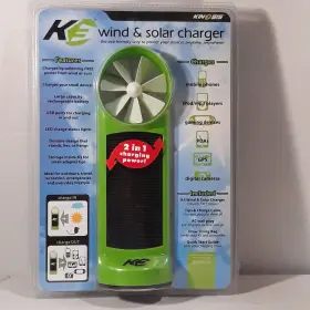 Solar 851088002000 K3 Kinesis Wind And Device Charger 2 In 1 Indoor/outdoor Usb In/out Charging