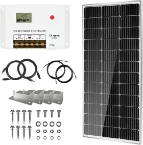 Hkit100dst-a30d1-g1-us Solar Starter 100w 30pwm Controller 1 Piece Monocrystalline Silicon Glass Set