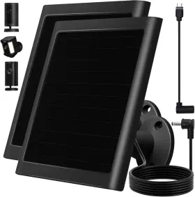 Solar Panel 313031137127 6w Charger For Ring Camera Compatible With Ri Ng Stick Up An