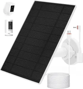 Solar Panel 313055919969 Charger For Ring Stick Up Cam Pro Spotlight