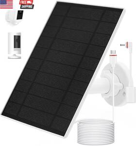 Solar Panel 445030899836 Charger For Ring Stick Up Cam Pro Spotlight
