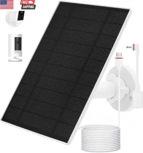Solar Panel 445030899836 Charger For Ring Stick Up Cam Pro Spotlight