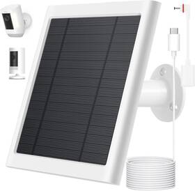 Solar Panel 726084635111 For Ring Cameras 10ft Cable Usb-c Adapter 6w Fast Charging