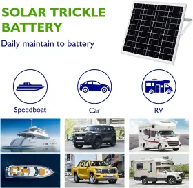 Solar Panel Kit 313114654657 20w 12v Battery Maintainer Charger Adjustable Mount Marine