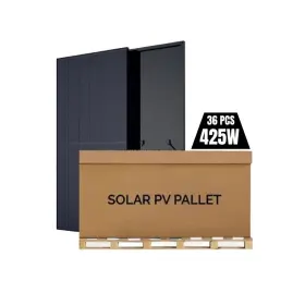 Pb425b Solar 36 X 425w Bi-facial Panel Black Frame And Glass Pallet