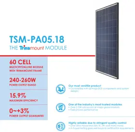 Tsm-245pa05.18 Solar Trina 245w Panels