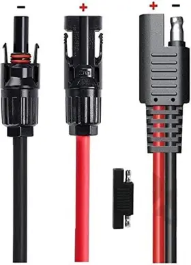 Solarenz 313057718744 Solar Panel To Sae Adapter With Mc4 Connector Extension Cable 10awg For Easy Con