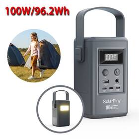 Solarplay Q100 96wh Portable Power Station With 5 Outlets 3 Type-c 1 Type-a Dc
