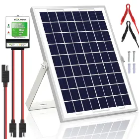 Solperk 674551499875 10w Solar Panel 12v Charger Kit 8a Controller Suitable For Automo