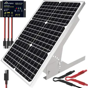 Solperk 744759603753 30w Solar Panel Kit 12v Monocrystalline Charger Off Grid With Intel