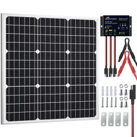 B08gxbh1qp Solperk 50w 12v Solar Panel Kit Charger Marine Car Rv Motorcycle Waterproof