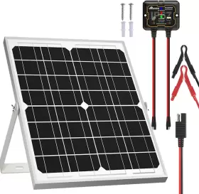 Fd-ep-230201-1688 Solperk Solar Panel Kit 20w 12v Battery Trickle Charger Maintainer Upgr
