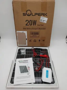 Sk-m20w Solperk 20w Solar Panel Battery Charger And Maintainer