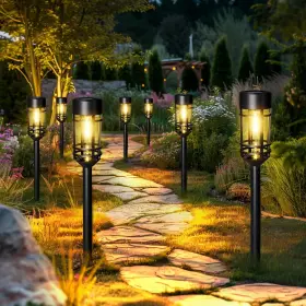 P-xgd-w-12x  Solpex Solar Path Lights 12 Pack Pathway Outdoor Waterproof Powere