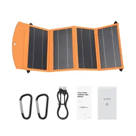 Sp20w Solupup Solar Panels 30w Portable Foldable Charger With 5v Usb-a And Usb-c Fast