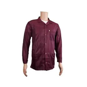 Asi9104spmr Static Care Esd Jacket 90% Polyester 10% Carbon Snap Cuff Reliable Panel-to-panel Con