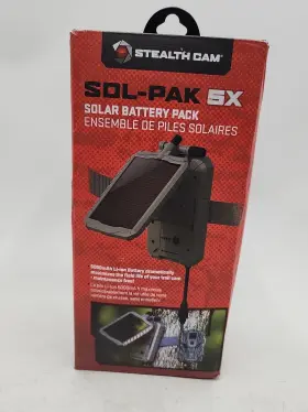 Stealth Cam 390157048822 Durable Sol-pak Solar Battery Pack 12v Power Panel Rechargeable