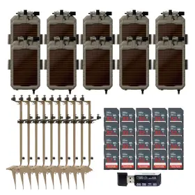 Stc-solp5x Stealth Cam K25 Adjustable Multi Pivot Mounting Post 10 Pack With 10x Battery Bundle