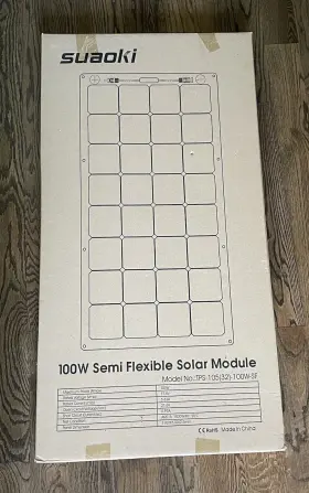 Tps-105 Suaoki 100w Semi Flexible Solar Module Panel 32 Sf