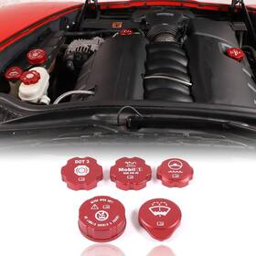 Suetlcoity Sdhasjk-sdsa-7986 For Corvette C6 Engine Oil Cap Radiator Washer Brake Fluid Cover