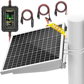 Sunapex 717325417825 50w Mppt Solar Battery Charger Maintainer 12v Waterproof Panel Nib
