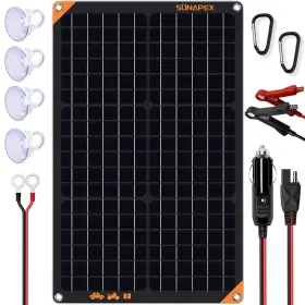 Sunapex 717325418518 10w Solar Battery Charger Maintainer 12v Waterproof Panel Trickle