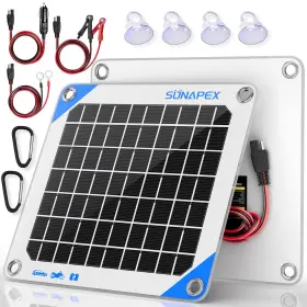 Sa-rx5w-wh Sunapex 5w Solar Battery Charger Maintainer 12v Waterproof Panel Trickle