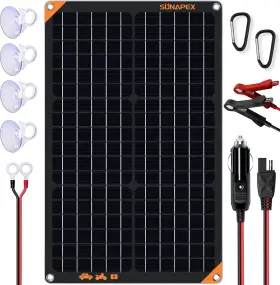Sunapex Sa Rxmppt 30w 12v Solar Panel Battery Charger Maintainer Portable Waterproof Sola